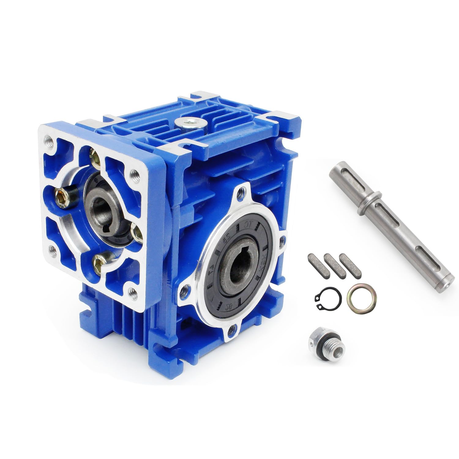 りょ CNCTOPBAOS NMRV030 NMRV30 Worm Gear Reducer Ratio 40:1 with Single